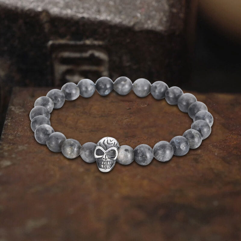 Skull Stainless Steel Beads Bracelet