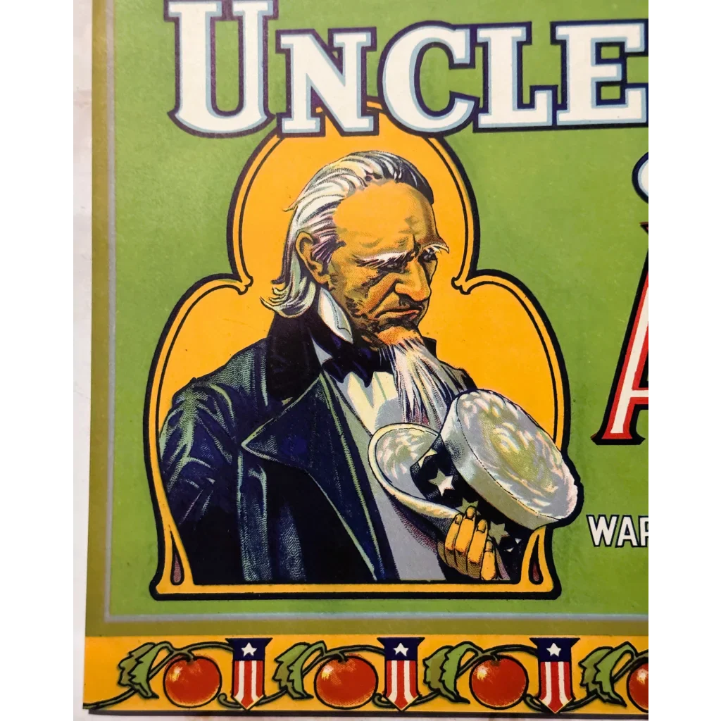 Snag a Slice of 1920s Americana with Uncle Sam Apple Crate Label