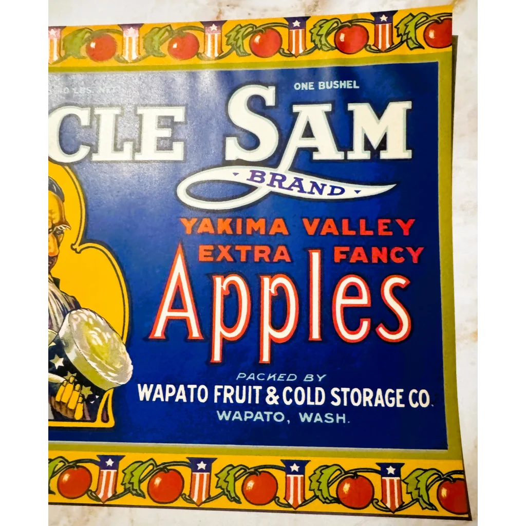 Snag a Slice of 1920s Americana with Uncle Sam Apple Crate Label