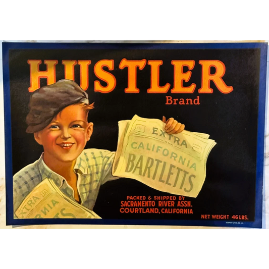 Snag a Slice of 1940s Americana with this Charming Pear Crate Label