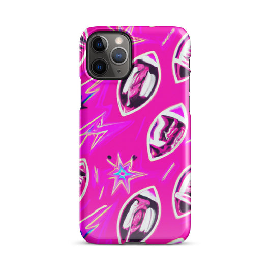 Pink Football Star Snap case for iPhone® - Lizard Vigilante