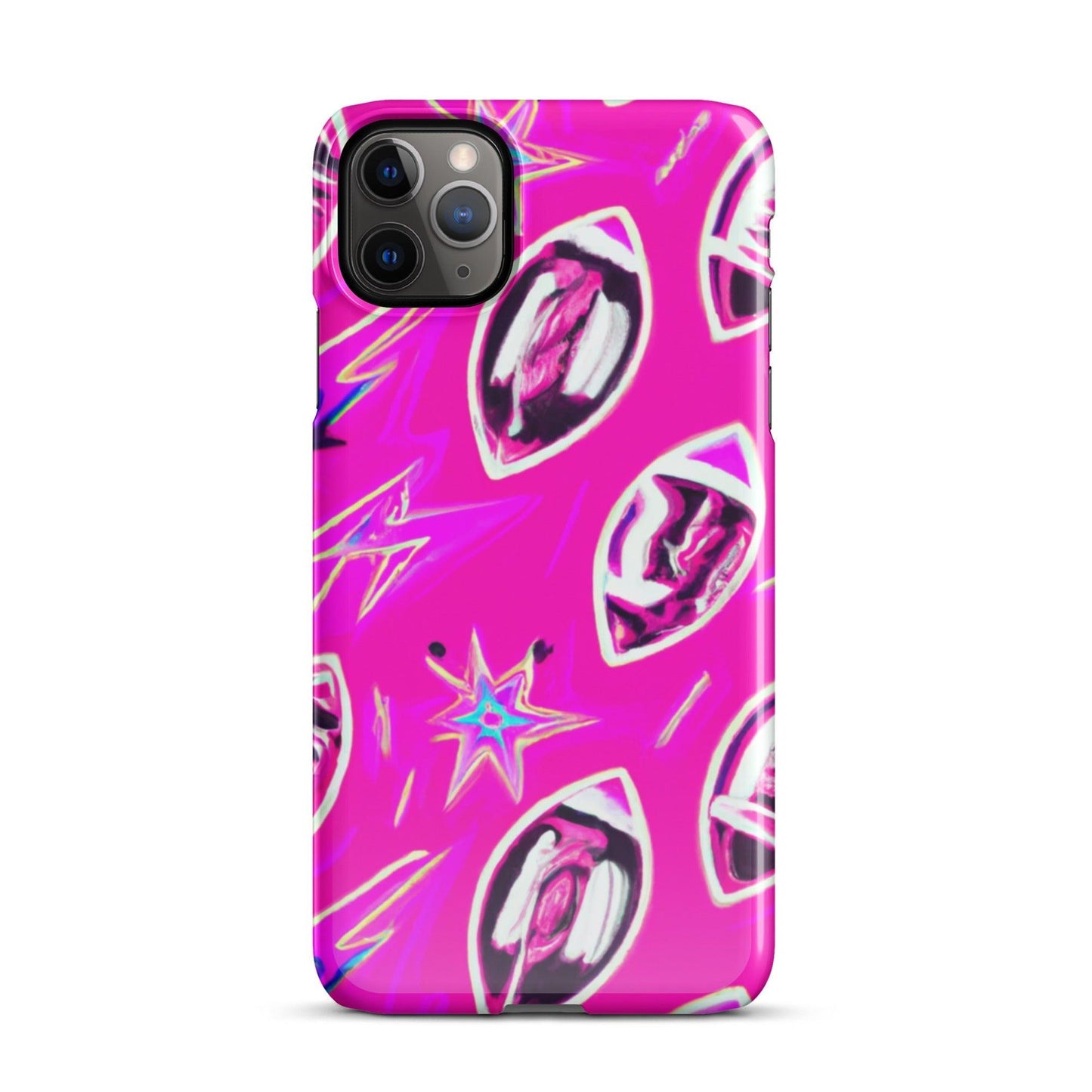 Pink Football Star Snap case for iPhone® - Lizard Vigilante