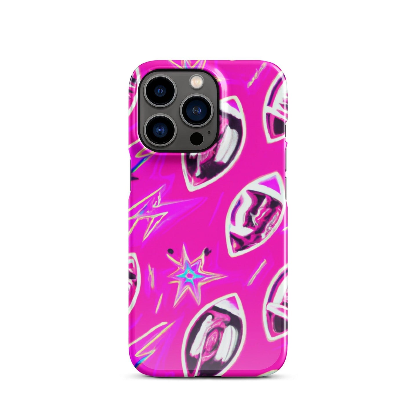 Pink Football Star Snap case for iPhone® - Lizard Vigilante