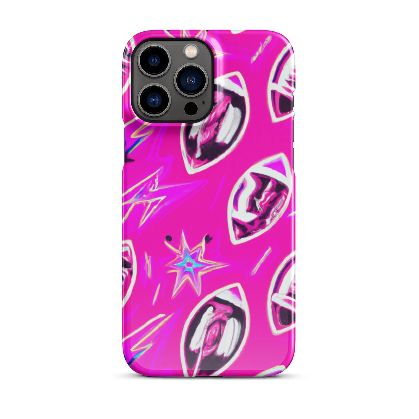 Pink Football Star Snap case for iPhone® - Lizard Vigilante