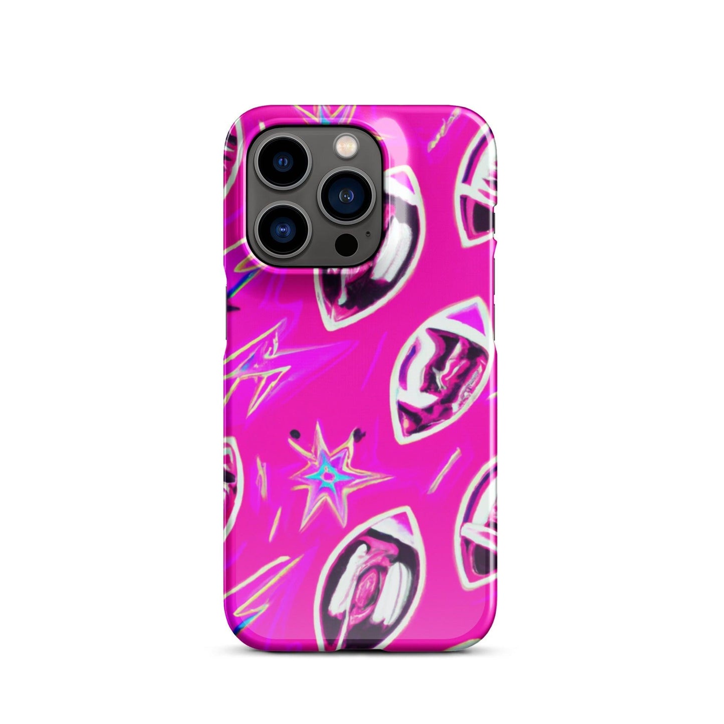 Pink Football Star Snap case for iPhone® - Lizard Vigilante