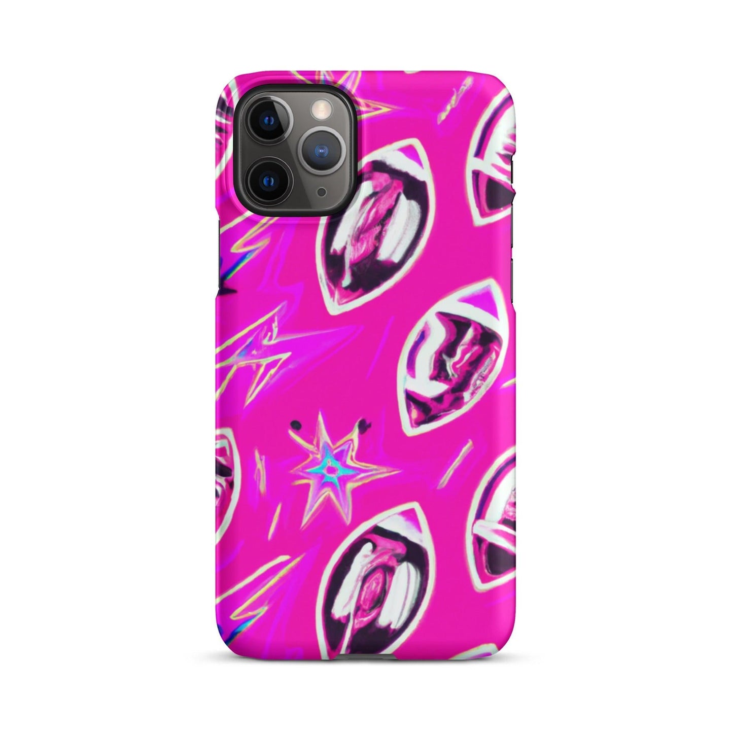 Pink Football Star Snap case for iPhone® - Lizard Vigilante