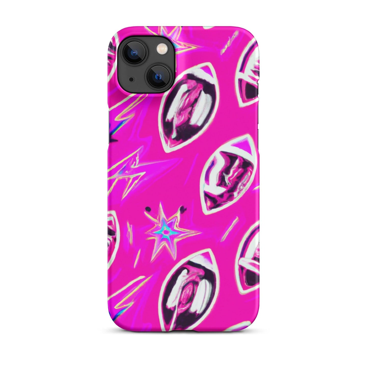 Pink Football Star Snap case for iPhone® - Lizard Vigilante