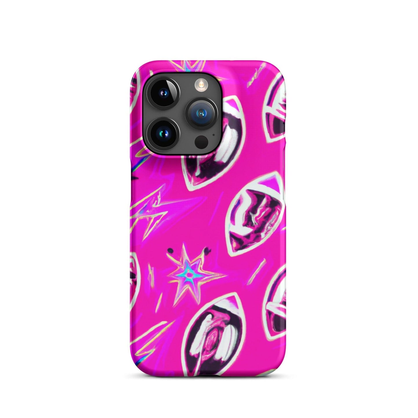 Pink Football Star Snap case for iPhone® - Lizard Vigilante