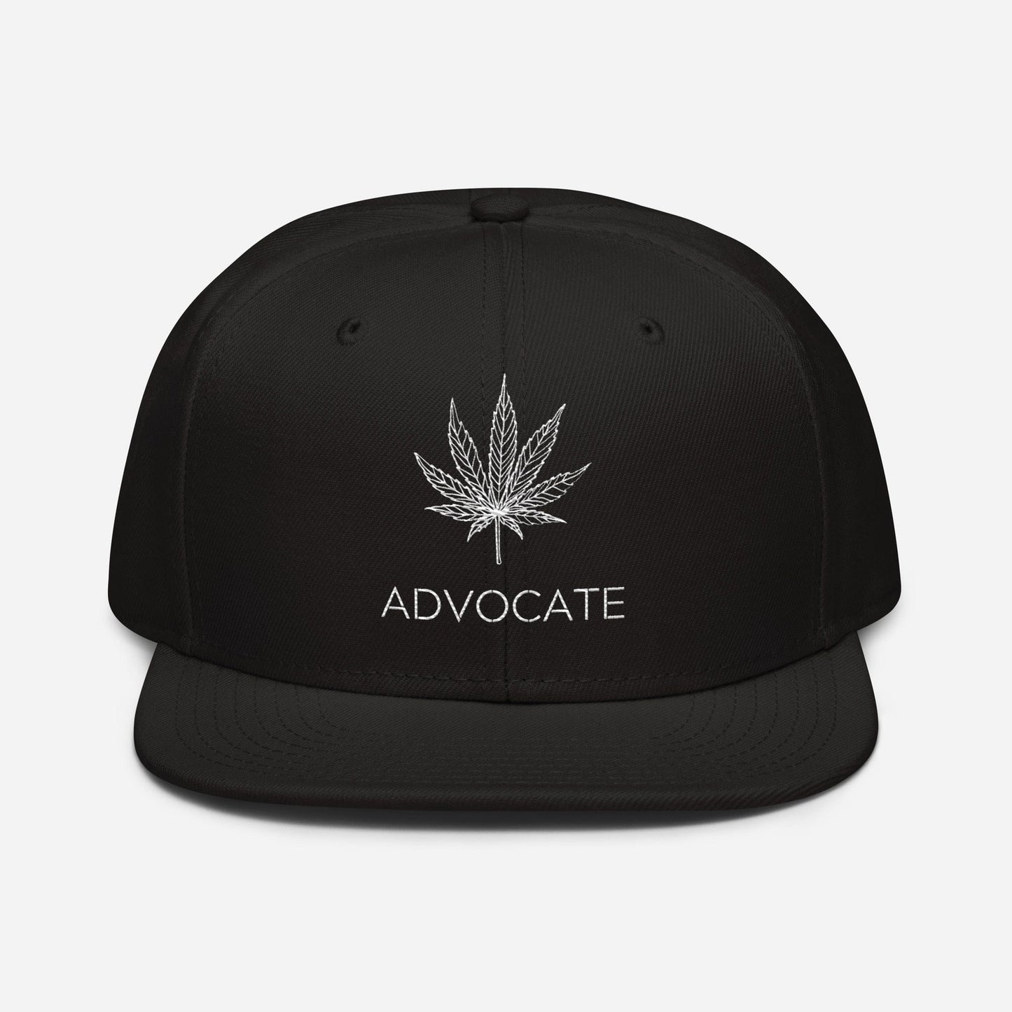 Elegant Advocate Cannabis Leaf Snapback Hat
