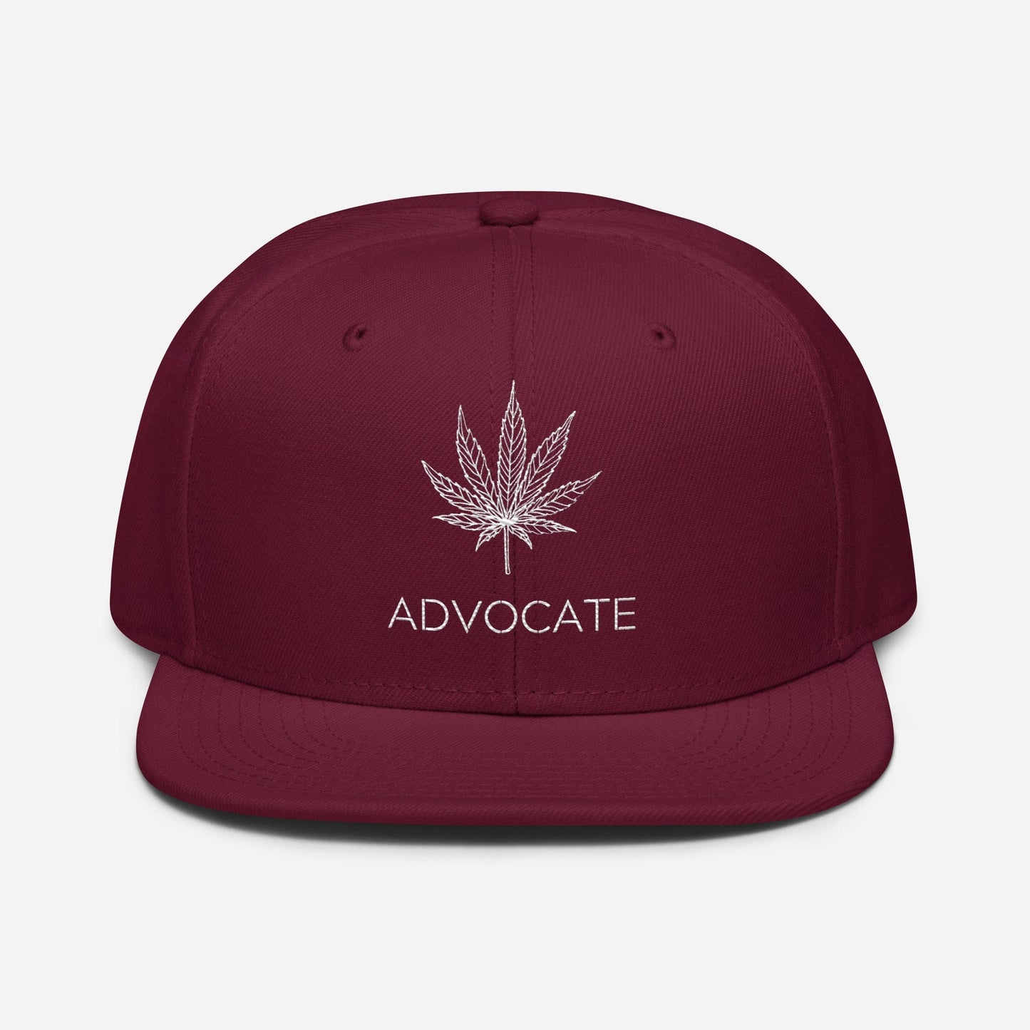 Elegant Advocate Cannabis Leaf Snapback Hat