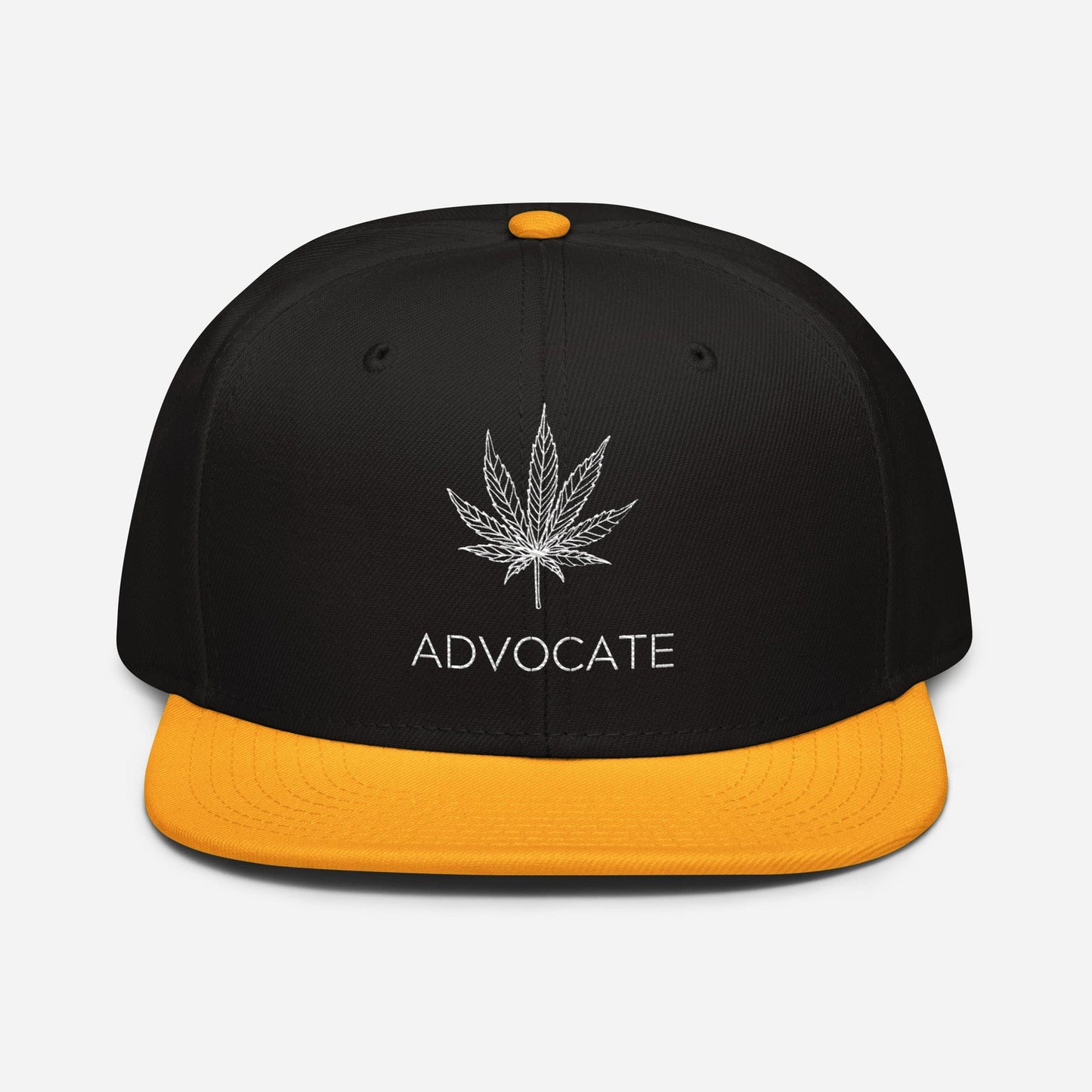 Elegant Advocate Cannabis Leaf Snapback Hat
