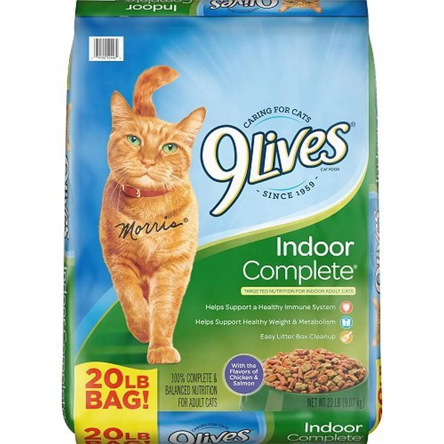 9Lives Indoor Complete Dry Cat Food 20 lb. Bag