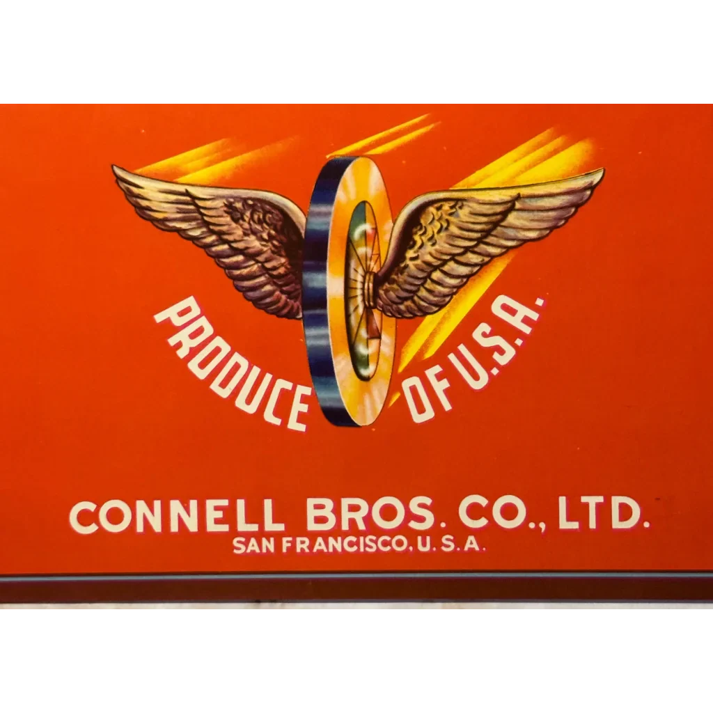 Soar Back to the 40s with Vintage Winged Wheel Crate Labels