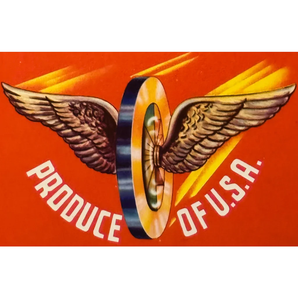 Soar Back to the 40s with Vintage Winged Wheel Crate Labels