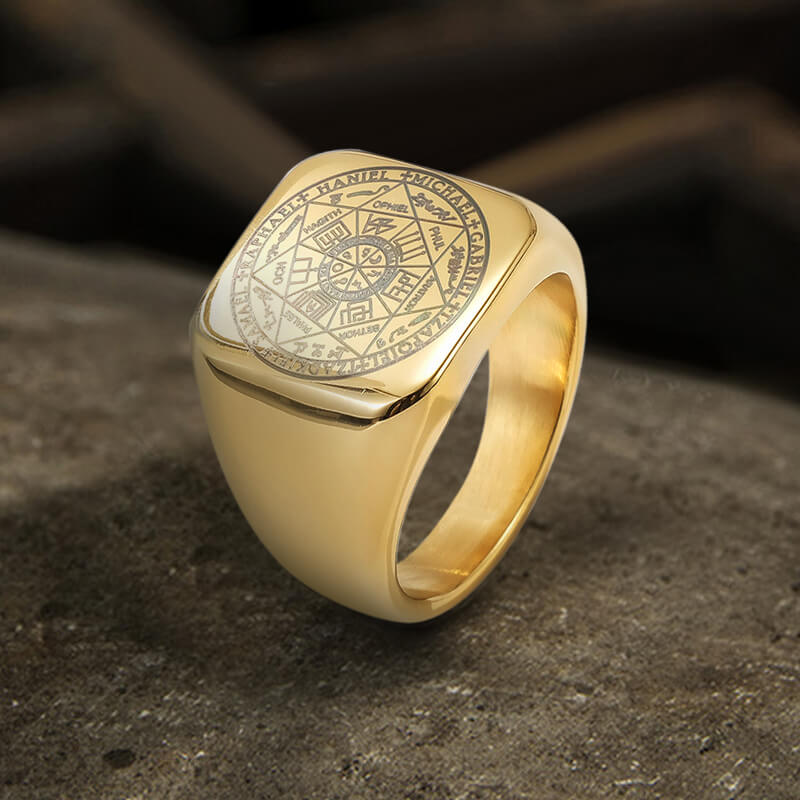 Solomon Kabbalah Stainless Steel Ring