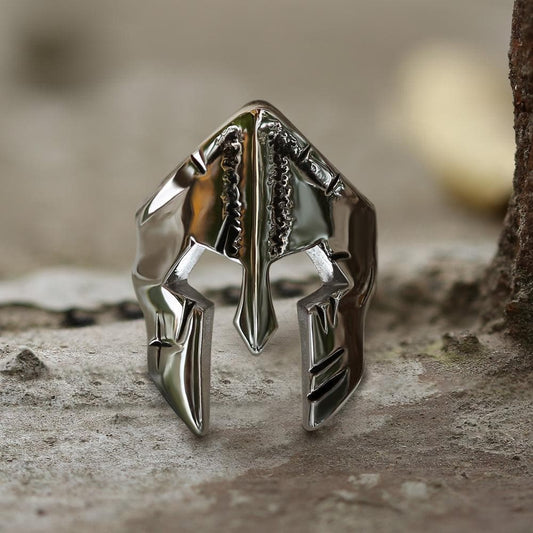 Spartan Helmet Stainless Steel Ring