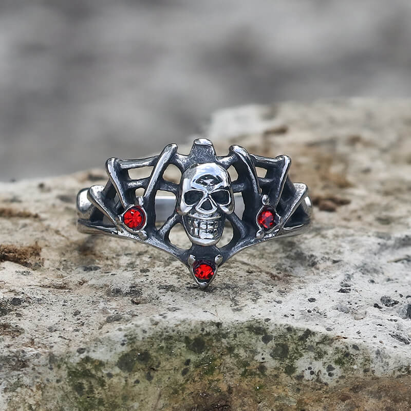Spider Thorns Stainless Steel Skull Ring