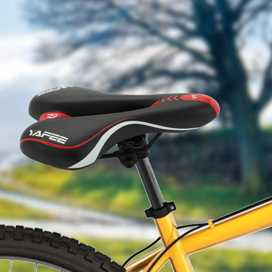 Sport Bicycle Saddle Soft Shock Absorbing Hollow Bike Cushion Road Cycling Sponge Comfortable Bicycle Seat Most Comfortable Bicycle Saddle Shock Absorber Waterproof Suitable For Fitness Outdoor Wide Soft Padded Bike Saddle