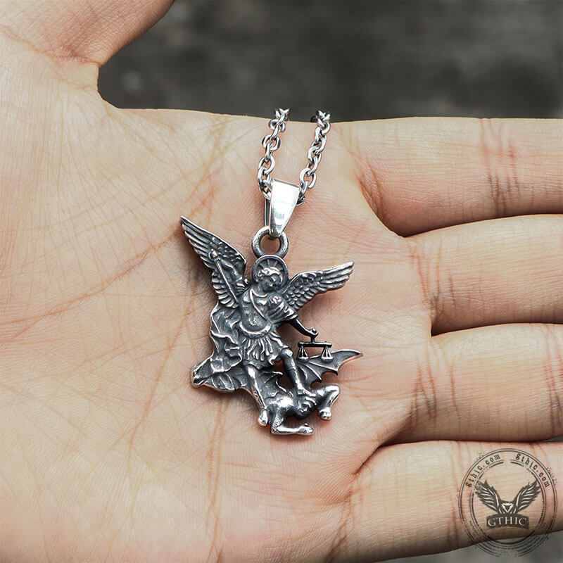 St. Michael Archangel Stainless Steel Religion Pendant