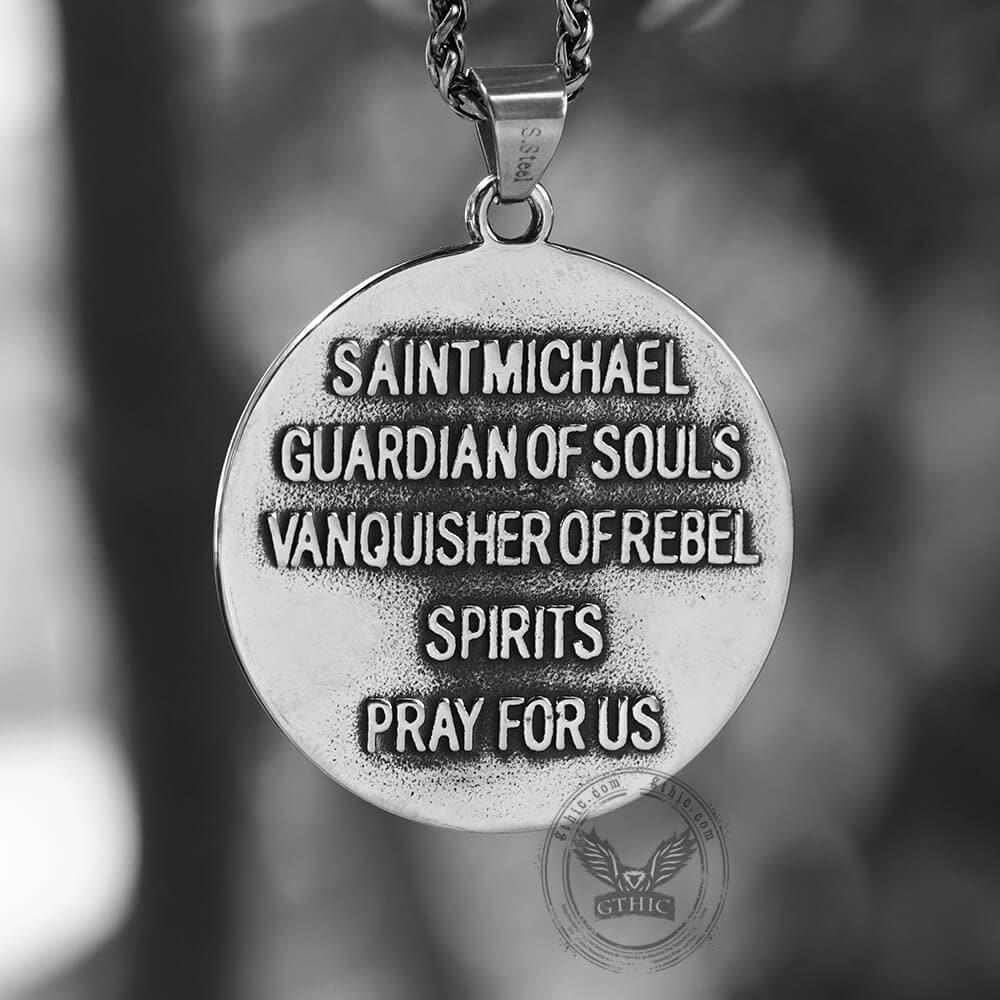 St. Michael Stainless Steel Pendant