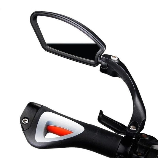 Stainless Steel Bicycle Lens Mirror Handlebar Side Safety Rear View Mirror Road Bike Cycling Rearview Mirrors Blast-Resistant Adjustable Bike Rearview Mirror With Large Lens Bicycle Mirrors For Handlebars