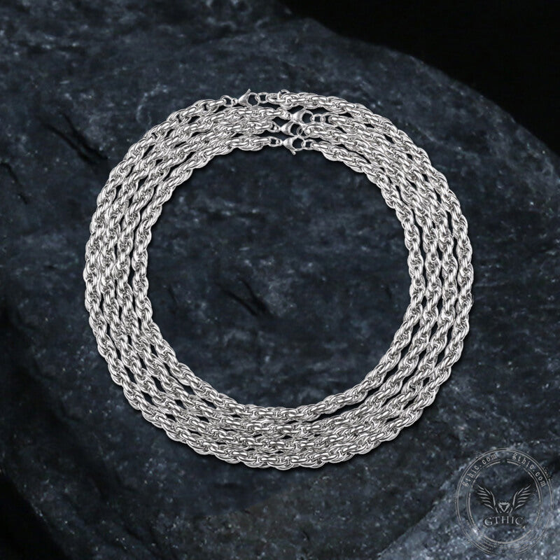 Stainless Steel Twist Chain Necklace