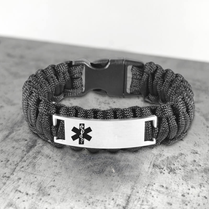 Star Of Life Stainless Steel Paracord Bracelet