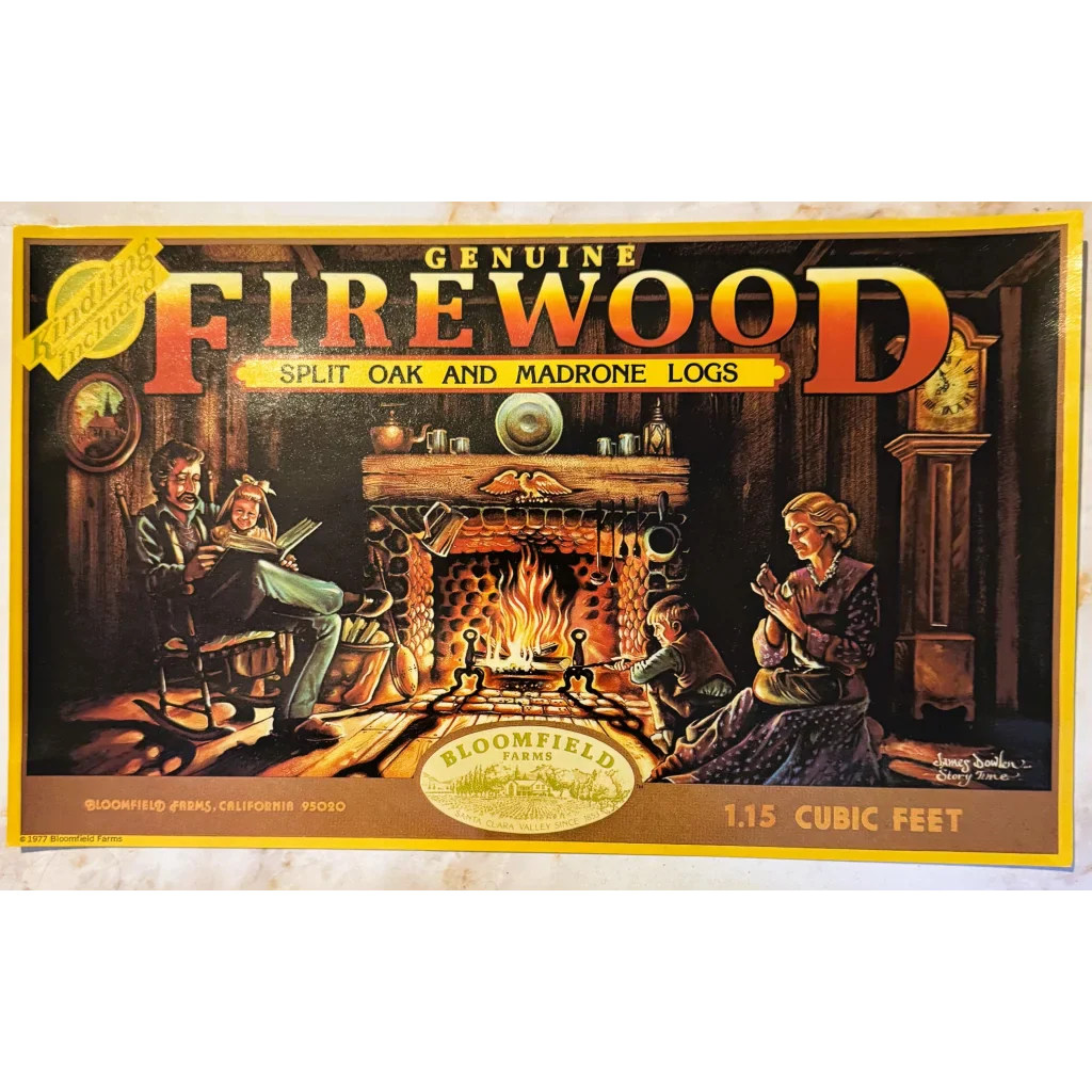 Stunning 1970s Firewood Label Brings Cozy Americana to Your Home