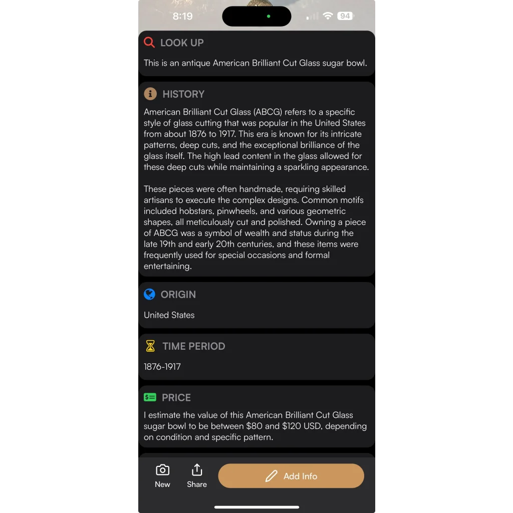 Stunning American Brilliant Cut Glass Sugar Bowl from the Gilded Age