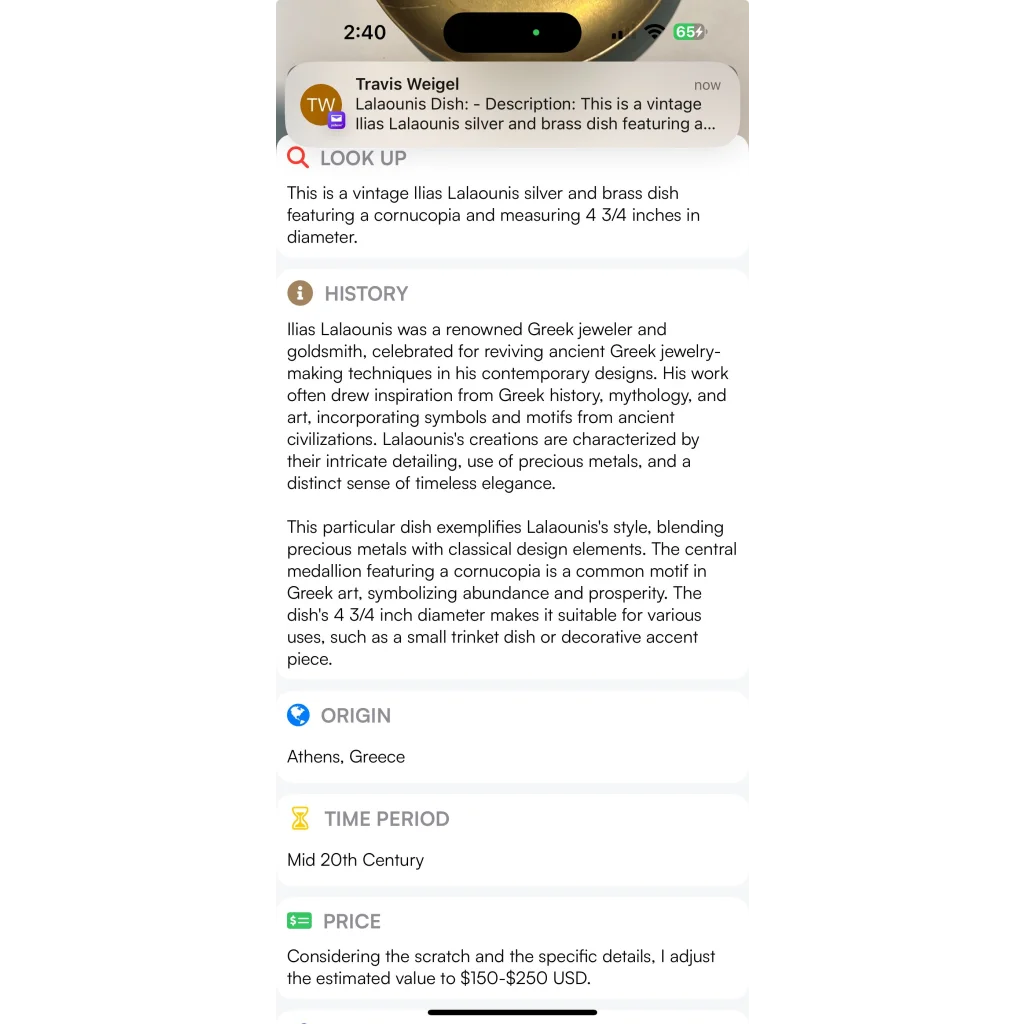 Stunning Ilias Lalaounis Silver Cornucopia Dish Collectible