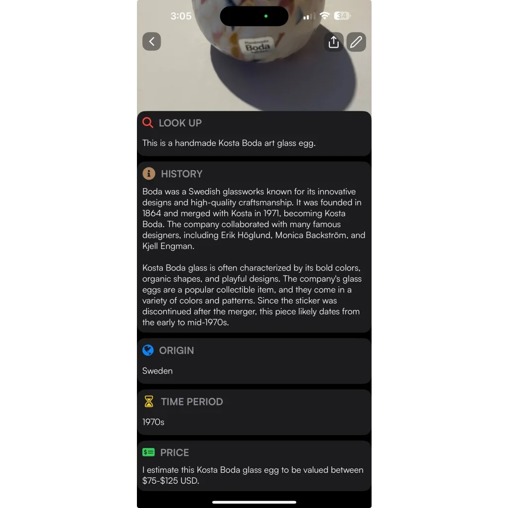 Stunning Kosta Boda Glass Egg Dazzles Collectors