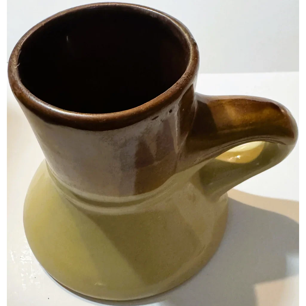 Stunning Vintage Mid Century Studio Pottery Mug with Two Tone Design