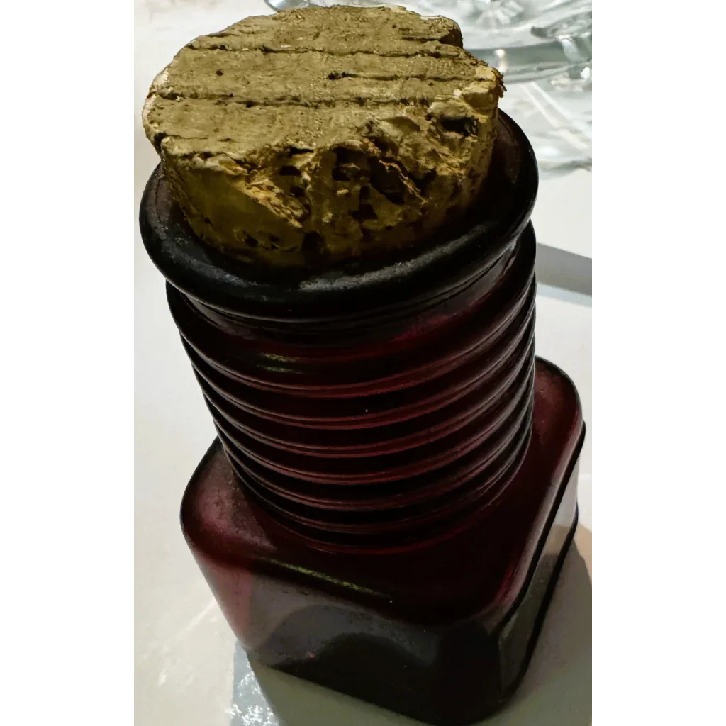 Stunning Vintage Mid Century Wheaton Ruby Red Glass Apothecary Bottle