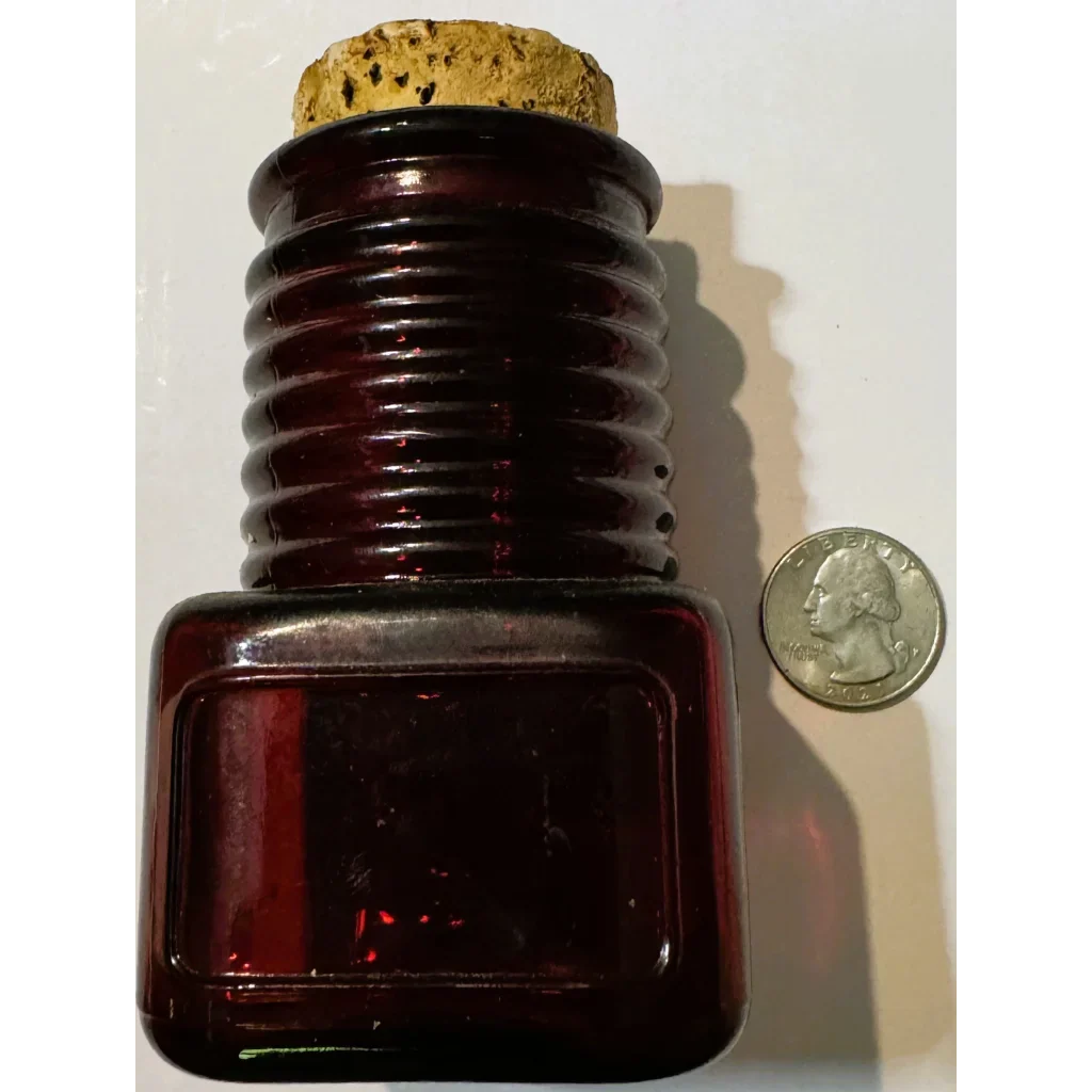 Stunning Vintage Mid Century Wheaton Ruby Red Glass Apothecary Bottle