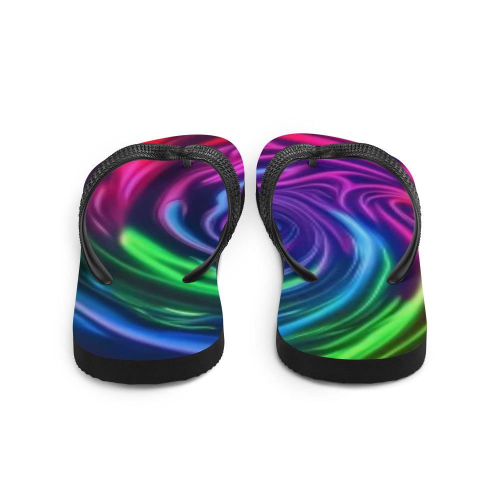 Swirlish Flip-Flops / Swirlbow Colors Tongs Slides - Lizard Vigilante