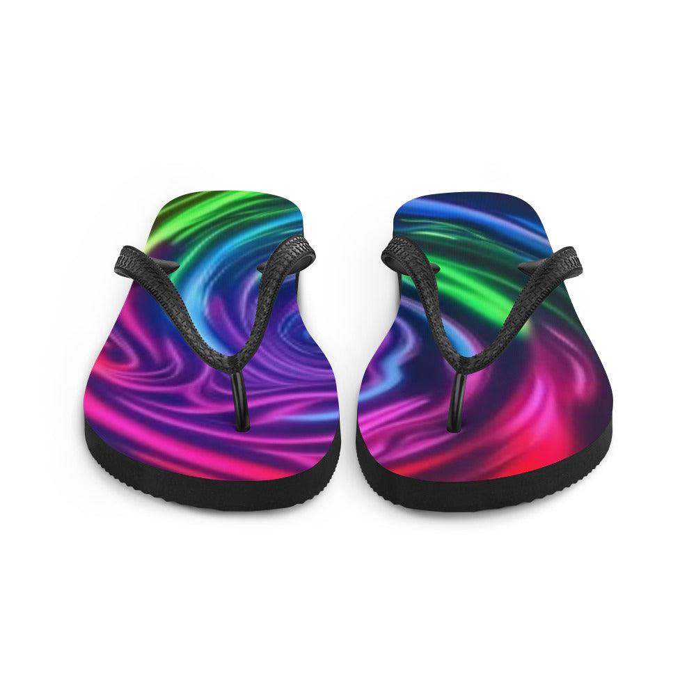 Swirlish Flip-Flops / Swirlbow Colors Tongs Slides - Lizard Vigilante