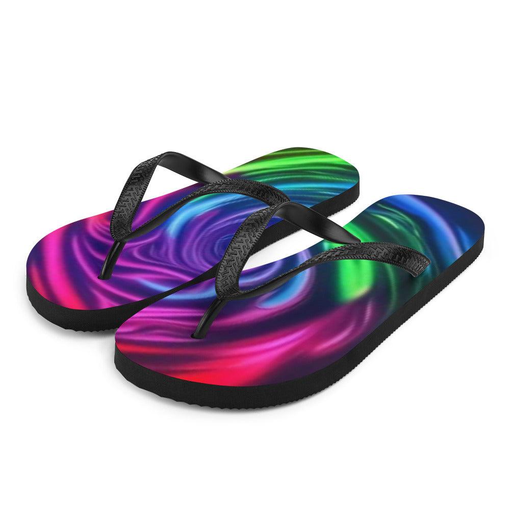 Swirlish Flip-Flops / Swirlbow Colors Tongs Slides - Lizard Vigilante