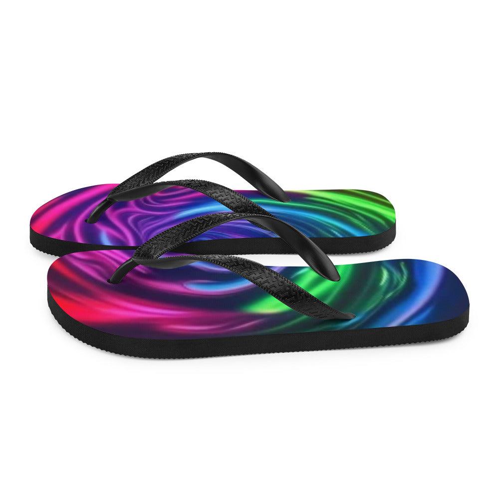 Swirlish Flip-Flops / Swirlbow Colors Tongs Slides - Lizard Vigilante