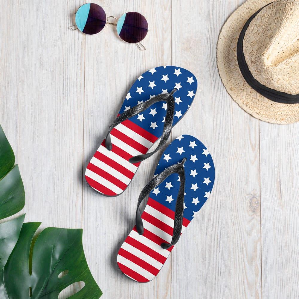 American Flag Flip-Flops - Lizard Vigilante