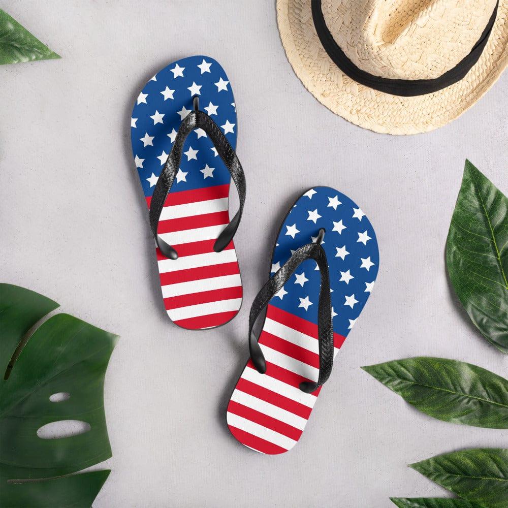 American Flag Flip-Flops - Lizard Vigilante