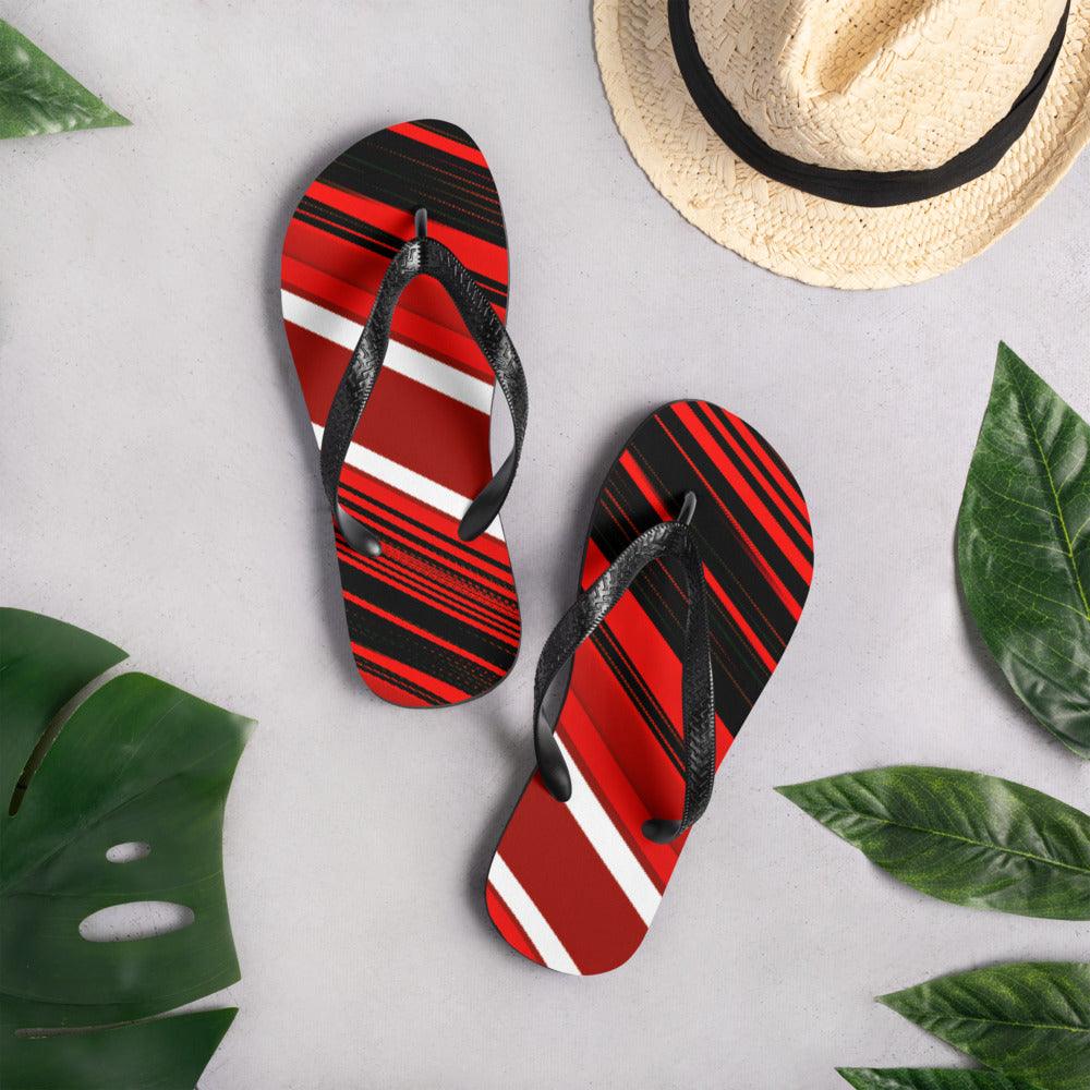 Red Sliced Flip-Flops 3 Sizes - Lizard Vigilante