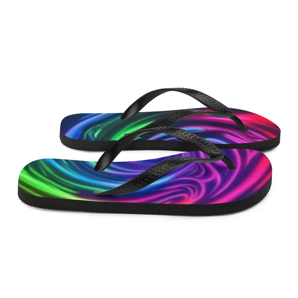 Swirlish Flip-Flops / Swirlbow Colors Tongs Slides - Lizard Vigilante