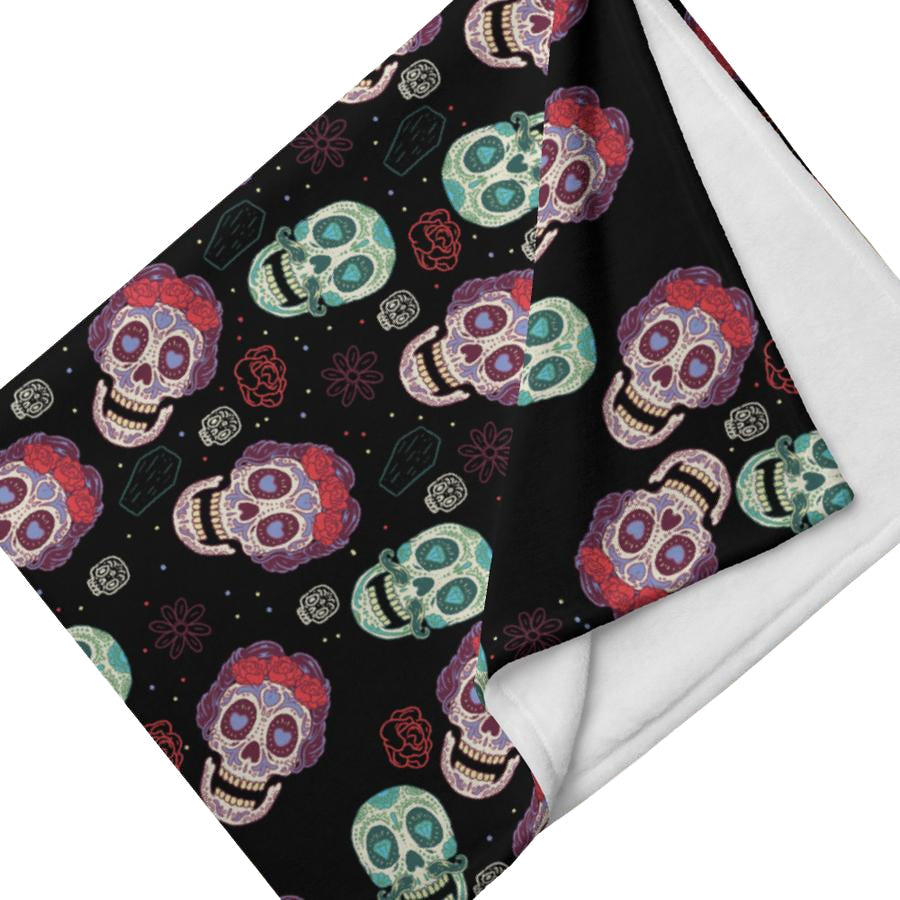 Sugar Skulls Throw Blanket