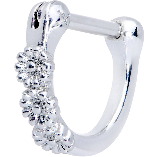 16G 1/4 Daisy Chain Flower Hinged Cartilage Clicker