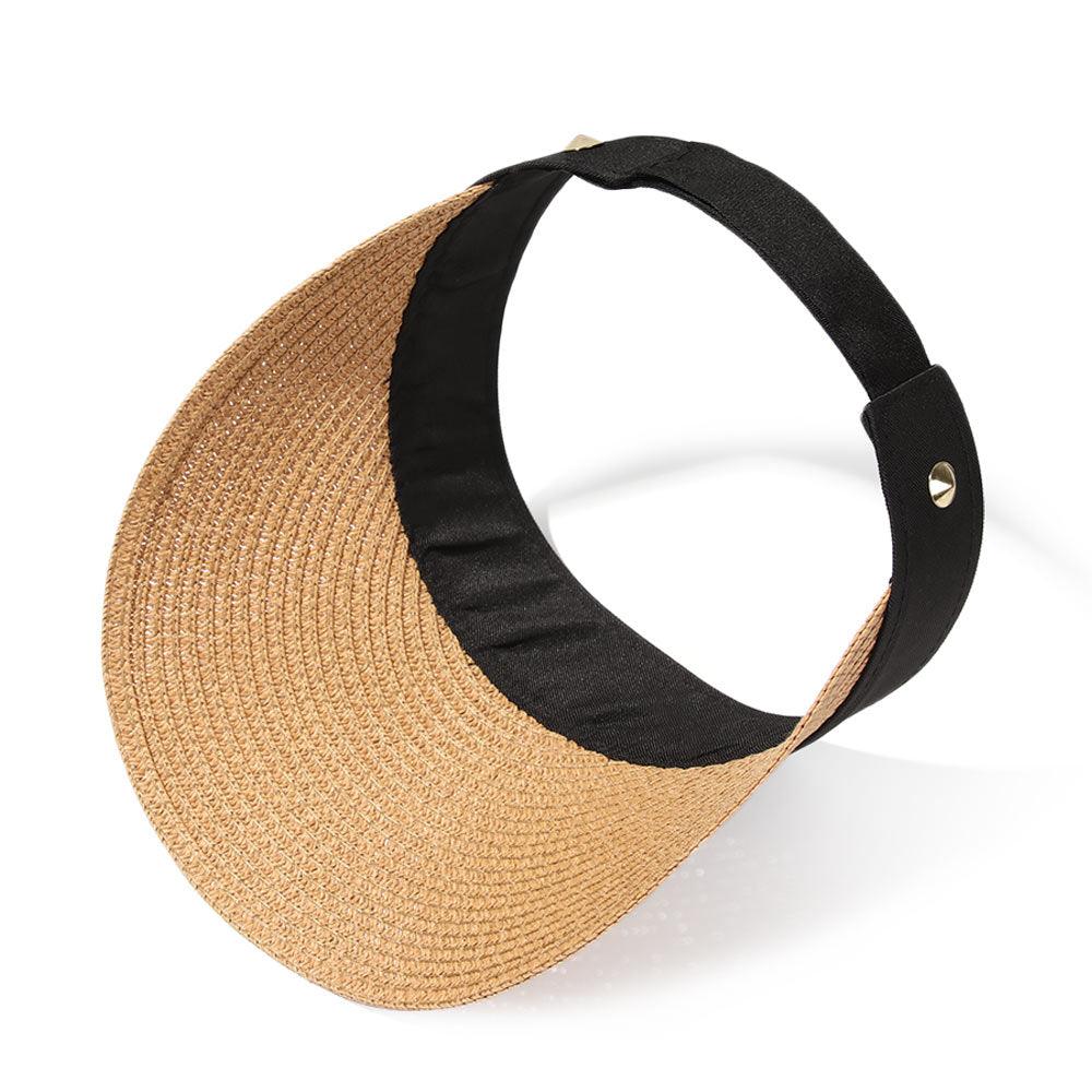 Summer Adjustable Empty Top Hat Portable Foldable Women's Beach Hat Wide Brim Women Sun Hat Fashion Casual Comfortable Cap Visors For Outdoor Activities