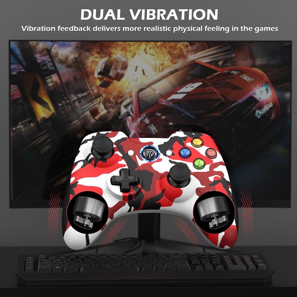 Sustainable Black And Red Wireless Joystick PC Controller Gamepad Simple Cool Joystick Compatible With TV Box Tablet