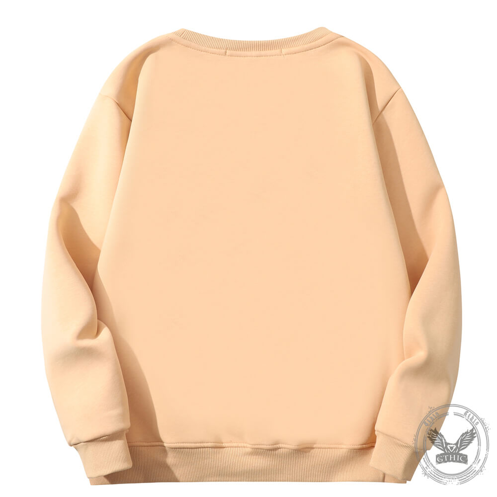 Multicolor Black Death Rat Fleece Sherpa Crew Collar Sweatshirt