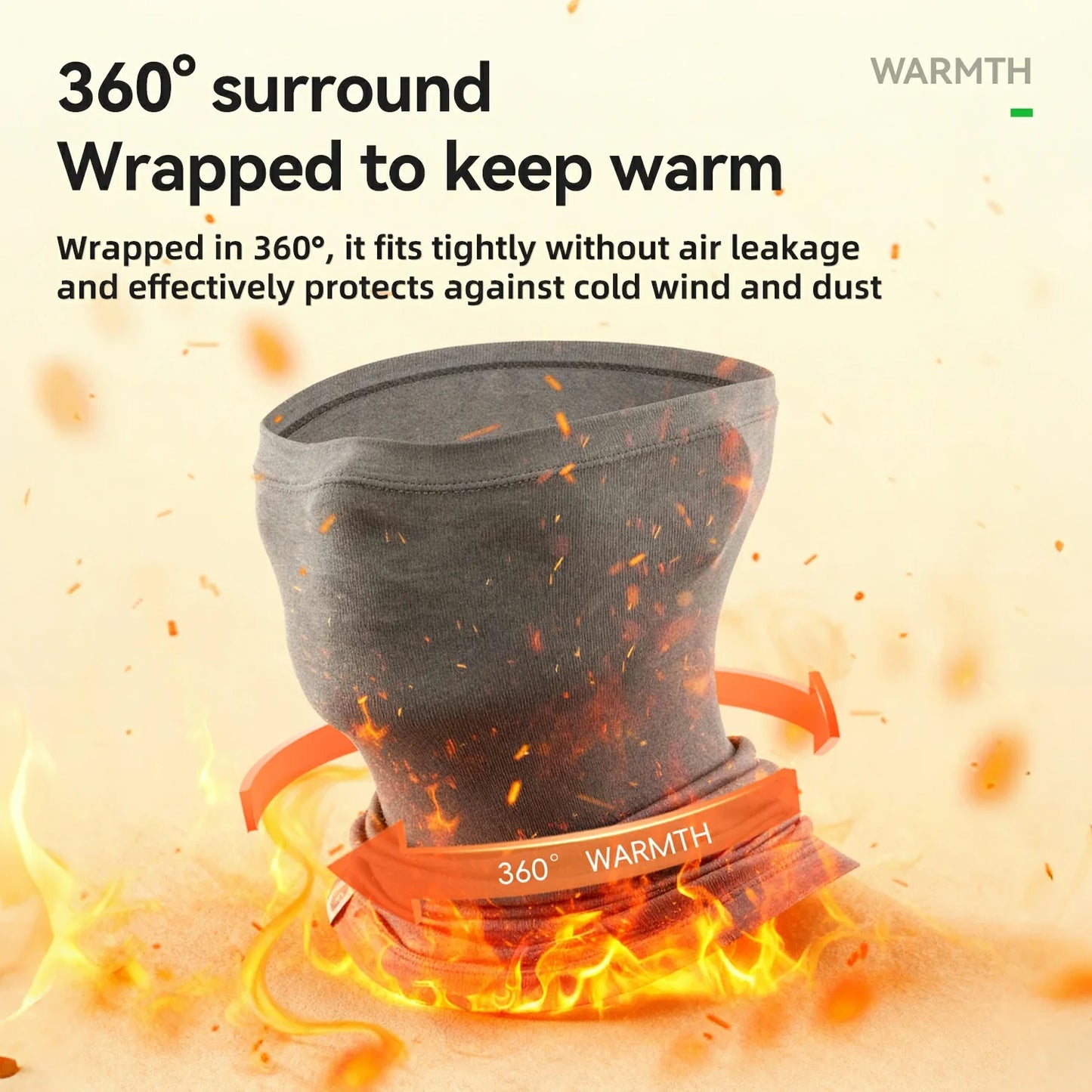 Merino Wool Thermal Neck Gaiter Face Mask for Men Women