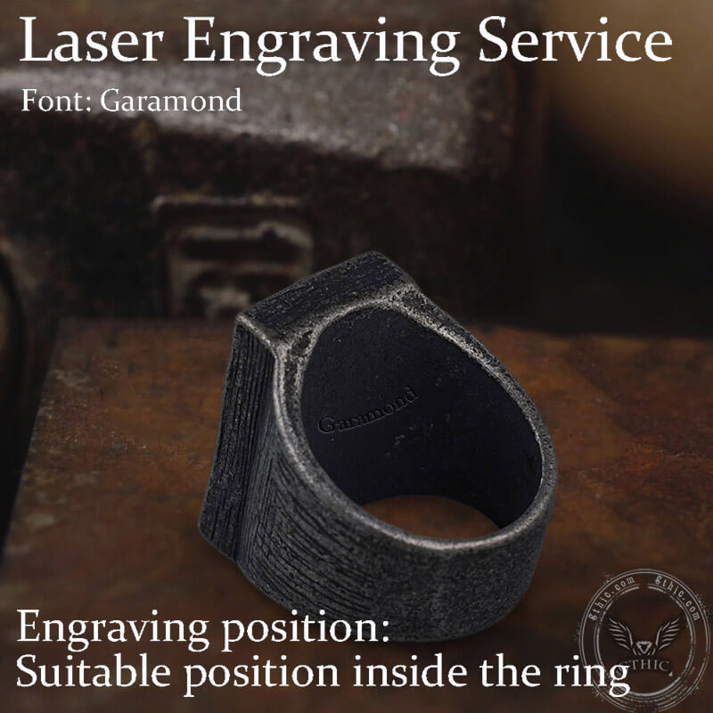 The Gate of Heaven Stainless Steel Cross Ring