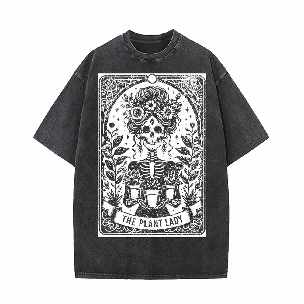 The Plant Lady Tarot Card Vintage Washed T-shirt